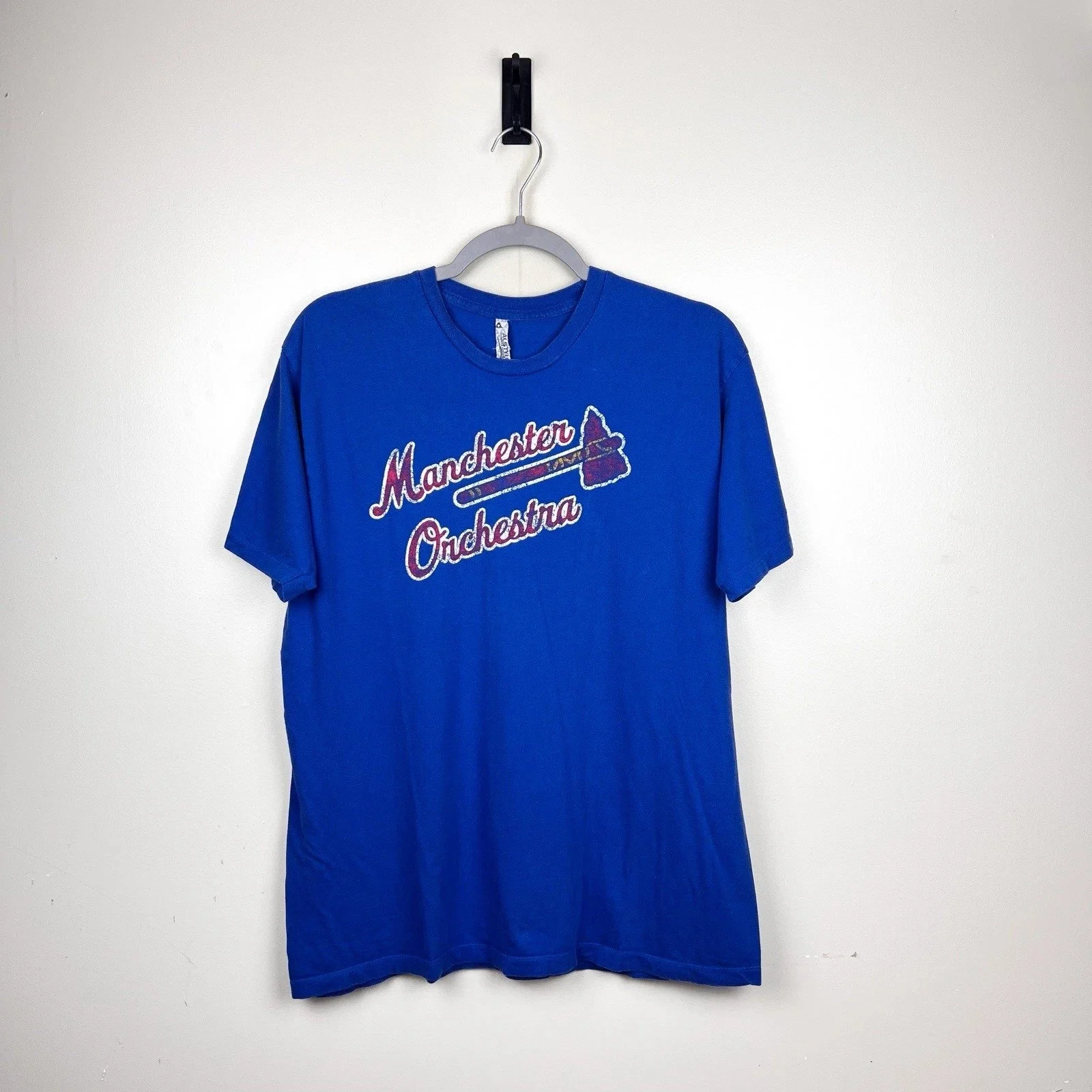 Rare Blue Manchester Orchestra Atlanta Braves T-Shirt | L