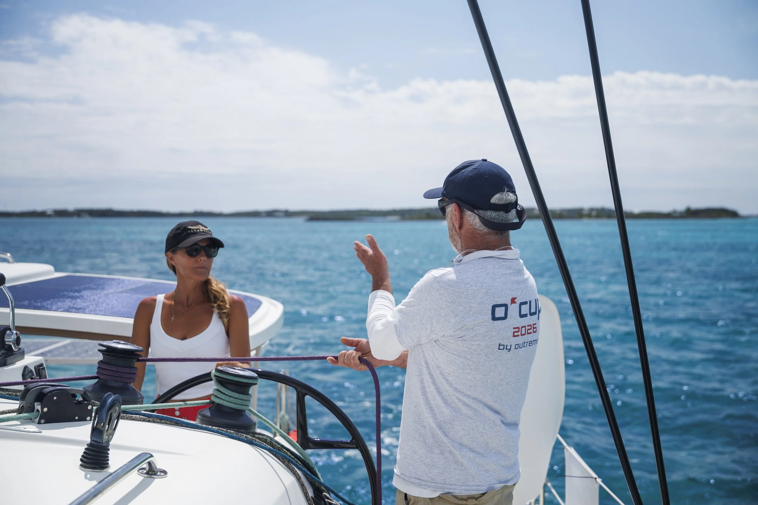 Loïck Peyron during a VLOG shooting for Outremer