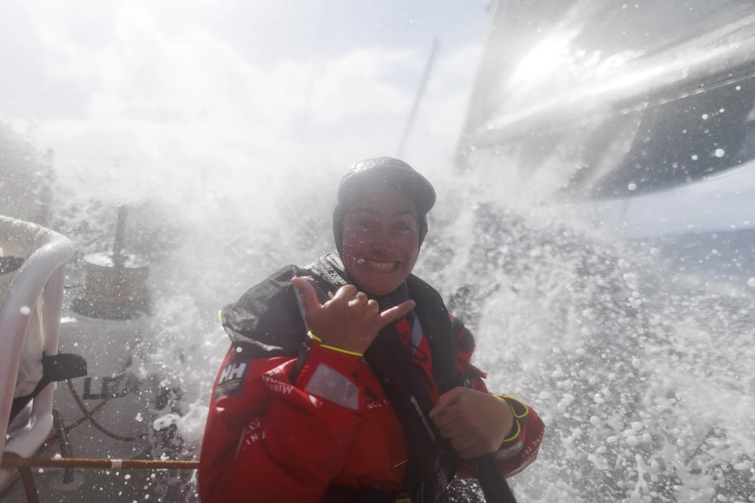 Always smiling despite the tough conditions during The Ocean Race