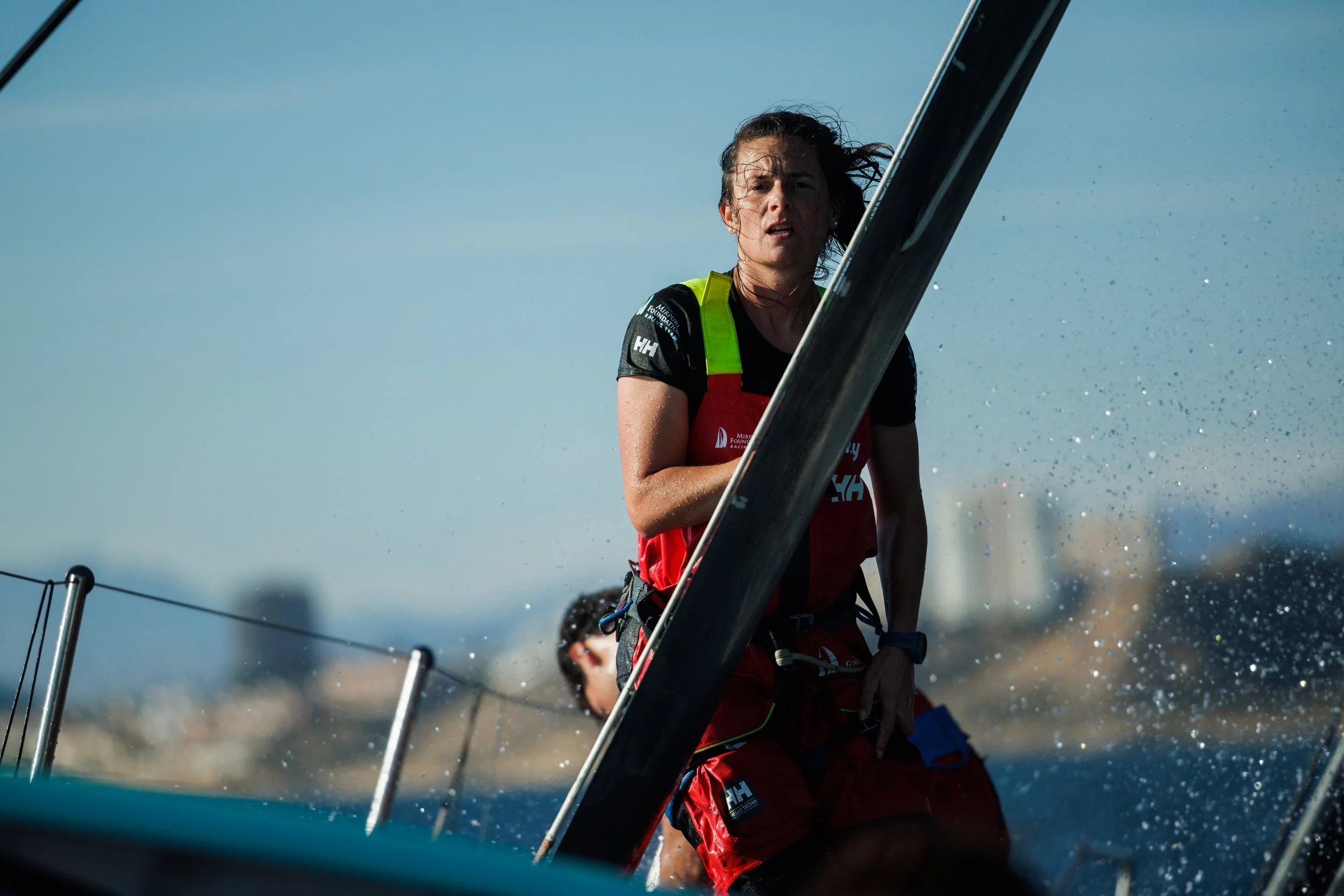 Shooting onboard Mirpuri during The Ocean Race.