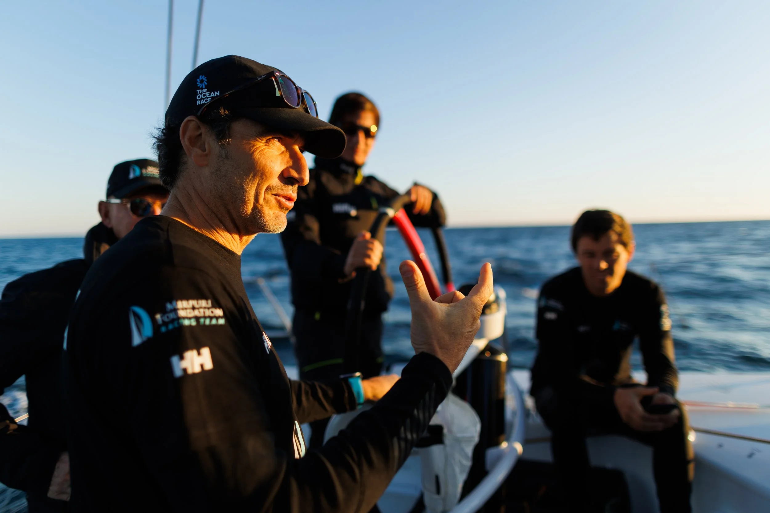 Shooting the team spirit onboard Mirpuri Foundation during The Ocean Race.