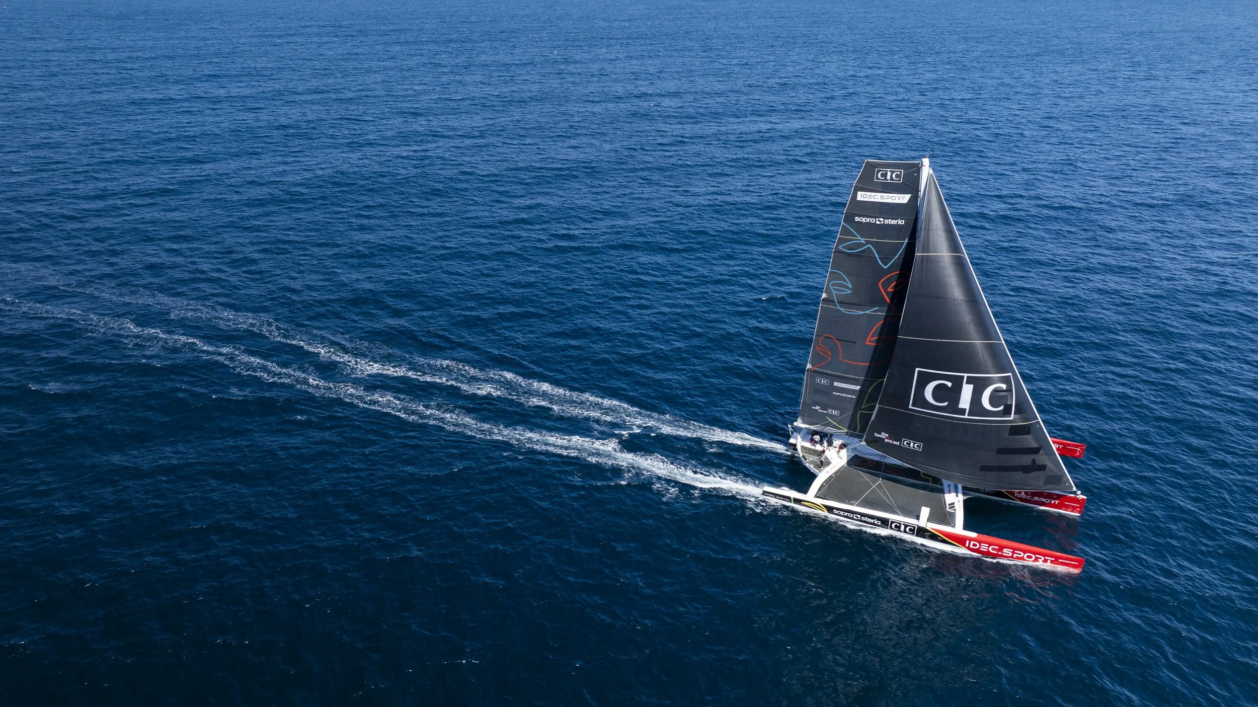The Famous Project's boat view from a drone angle. Cruising at easily 30 knots.