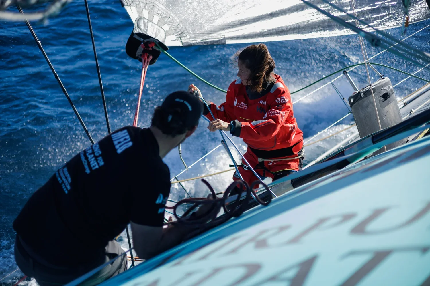 Action photography during The Ocean Race 22/23.