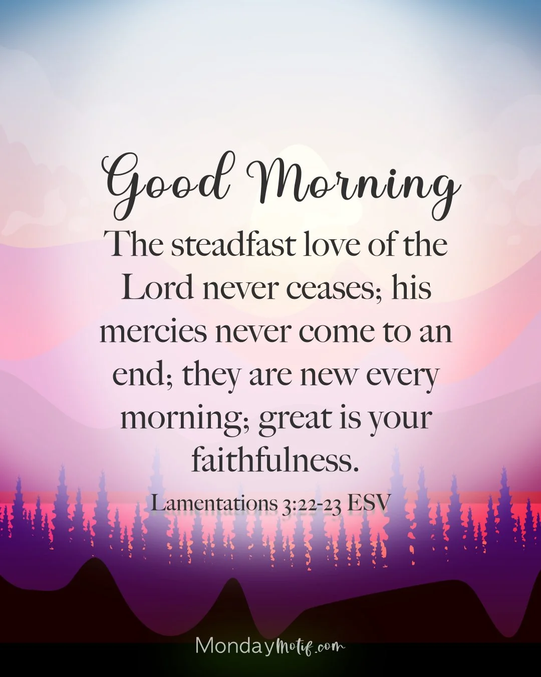 Bible Verses and Blessings for Your Morning - A Fresh Start — Monday Motif