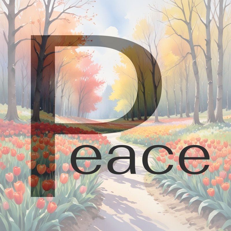 peace typography with floral background for scriptures on peace reflection