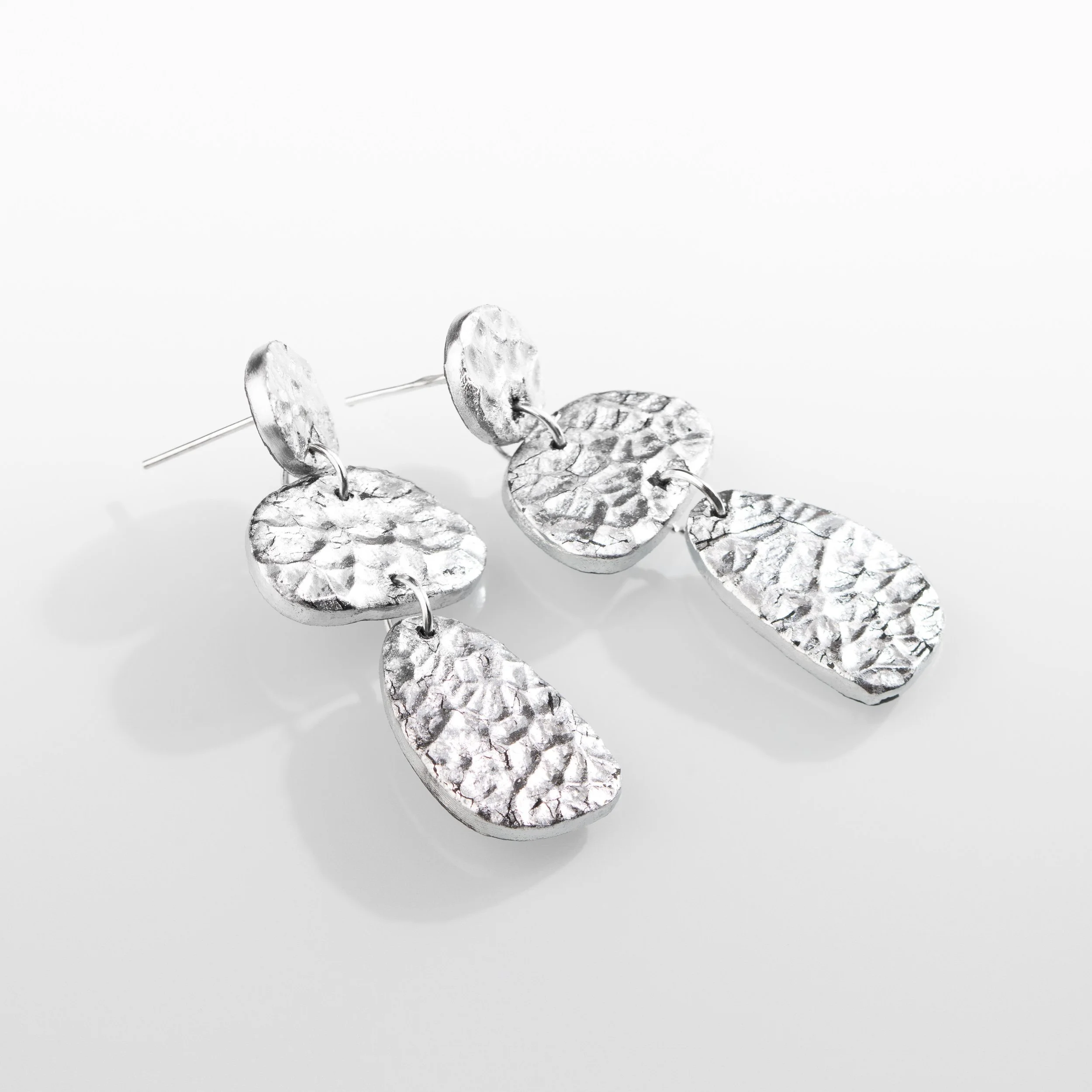 Hammered Silver Discs