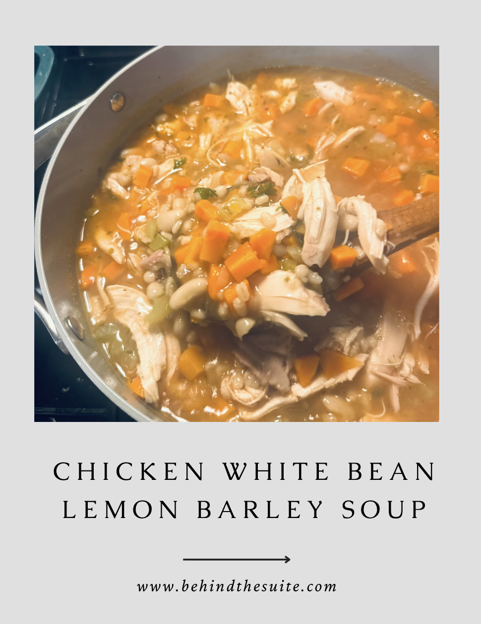 Chicken White Bean Lemon Barley Soup