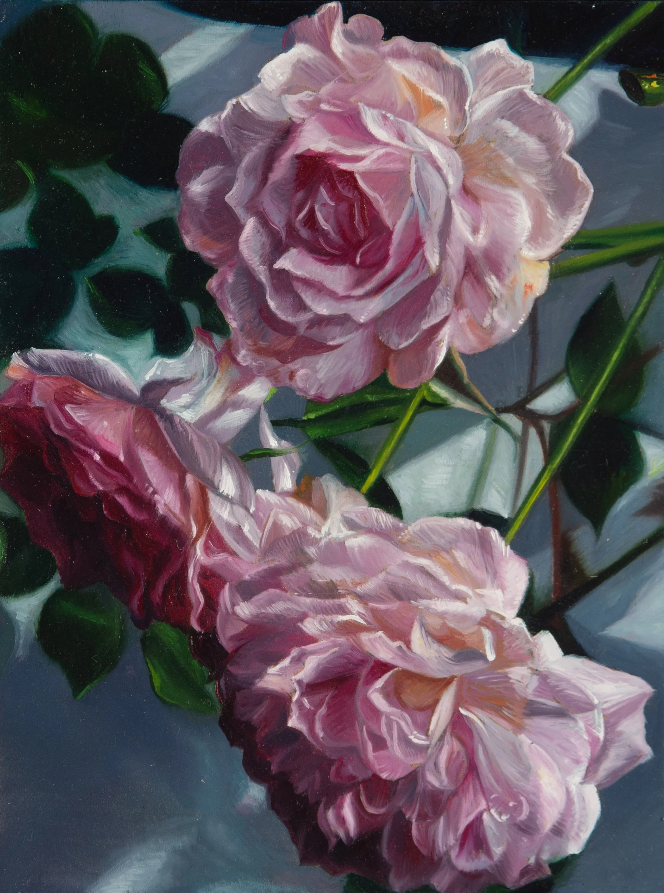 Rosen 1 24x18 cm Öl auf Holz