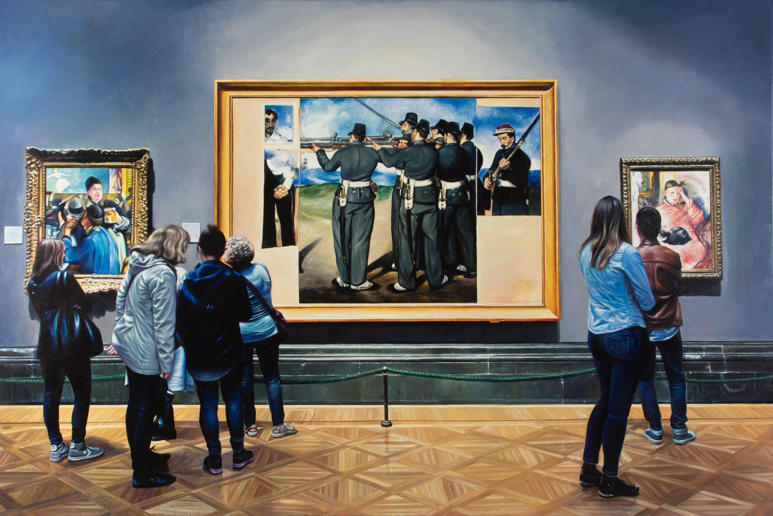 The Ensemble II 140x210 cm Öl auf Nessel