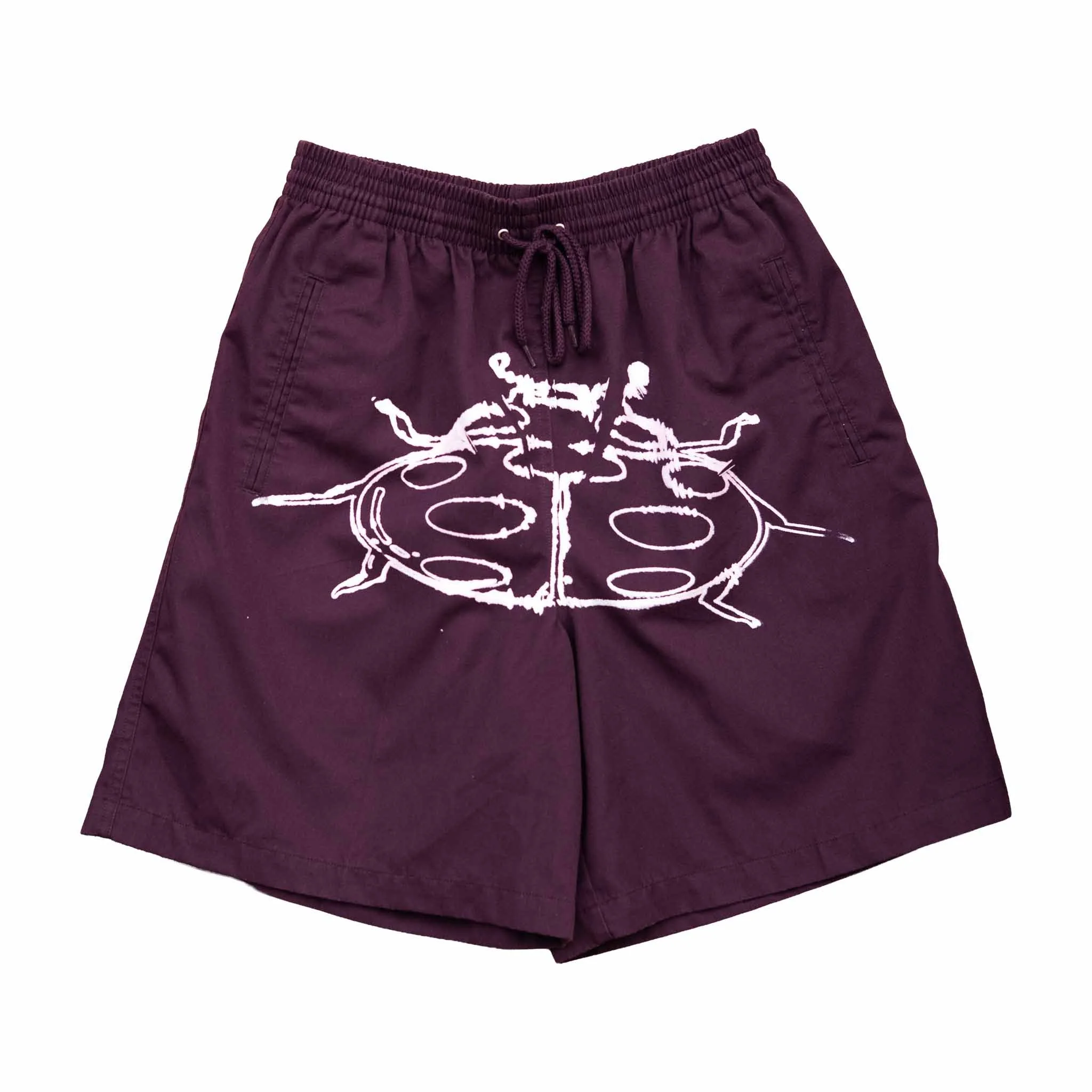 Maroon Stretch Bug Shorts