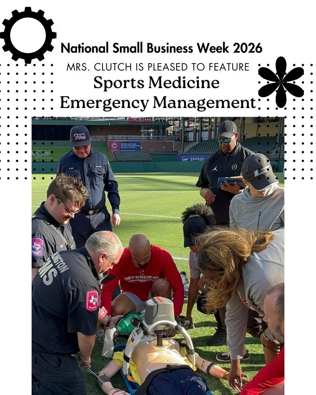 Mrs. Clutch is proud to spotlight a business that is literally saving lives. 🏟️

Meet the team behind some of the most critical training in sports medicine today.

When seconds matter, preparation is everything. Sports Medicine Emergency Management 