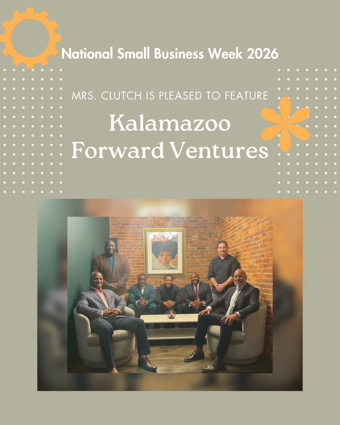 Our next spotlight is more than a business. 🧡 🪴 A $50 million, Black-founded firm rooted in Kalamazoo and stretching across Michigan, @KalamazooForwardVentures is doing work that matters: deploying capital, building businesses, and creating the kin