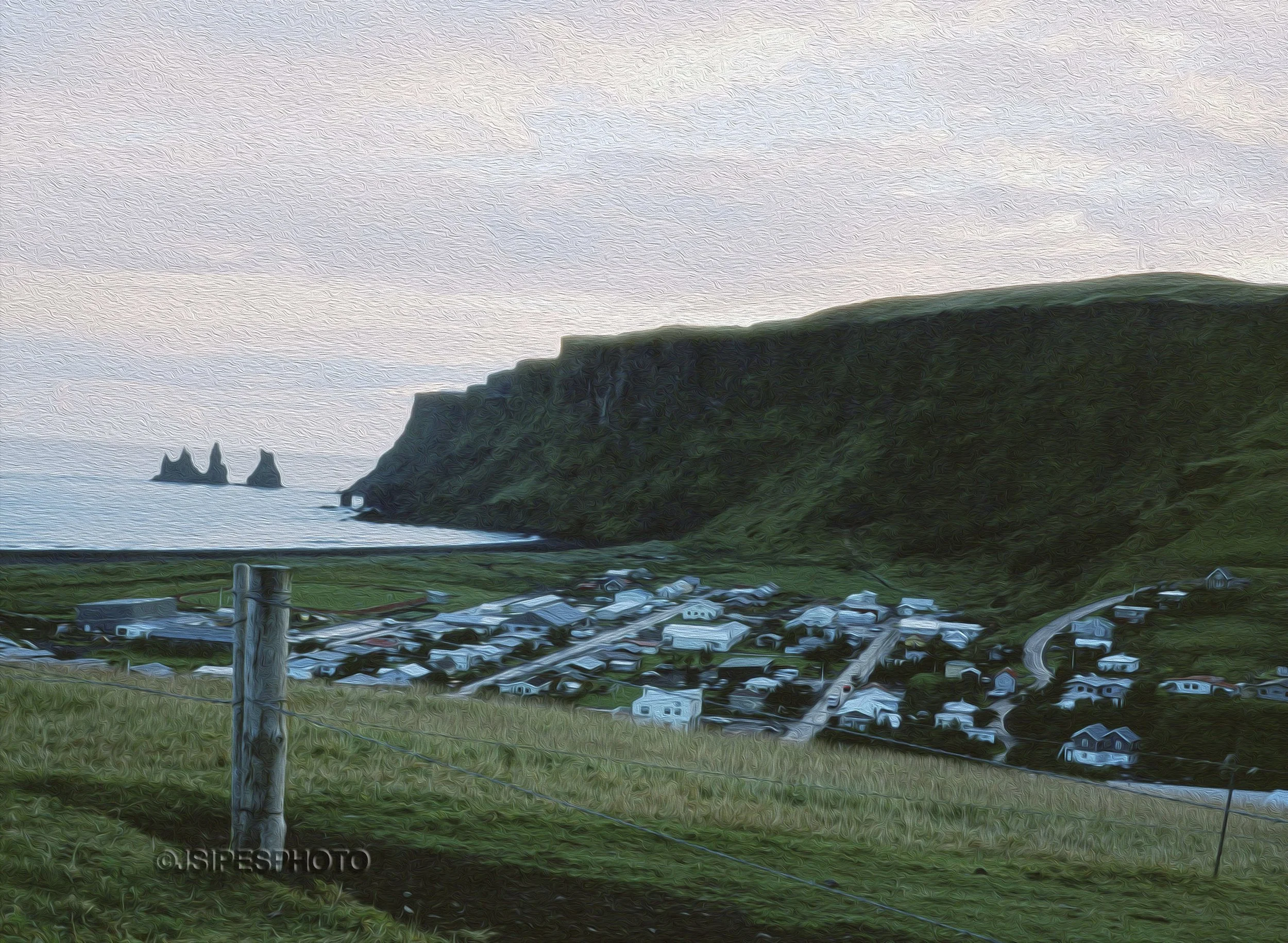 Vik Sunset Paint Brush Style