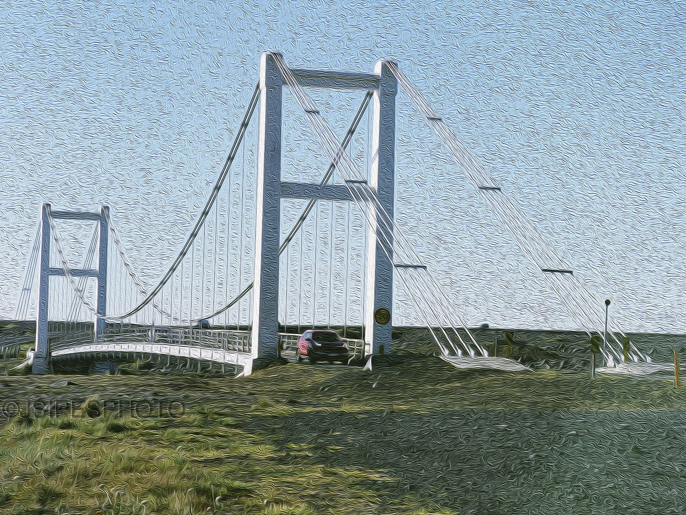 Iceland Bridge Paint Brush Style