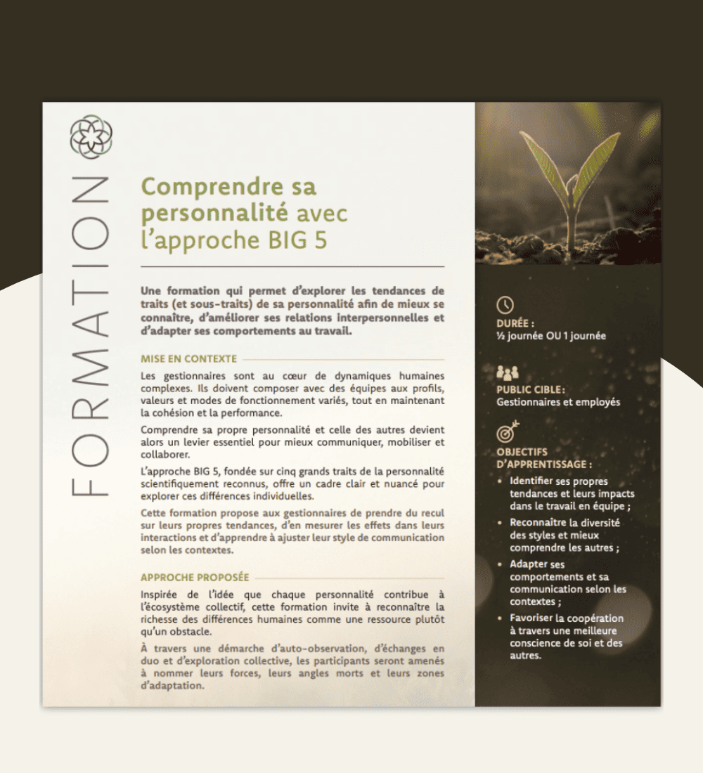 formation personnalité