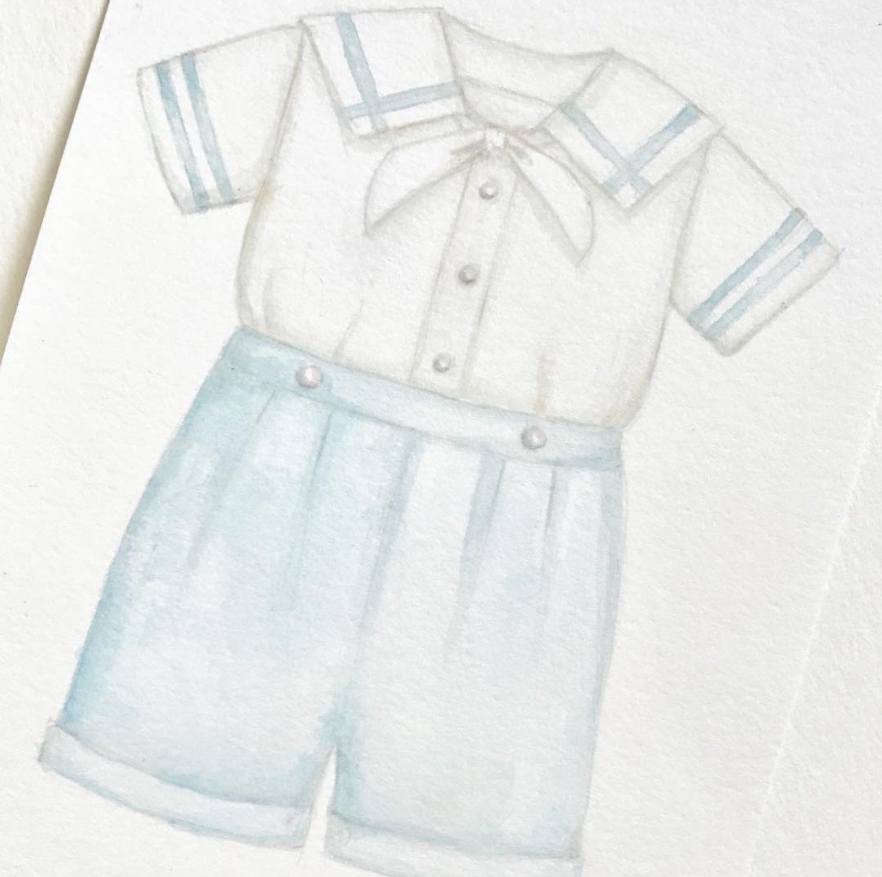 Sailor Suit Illustration by Carrie Beth