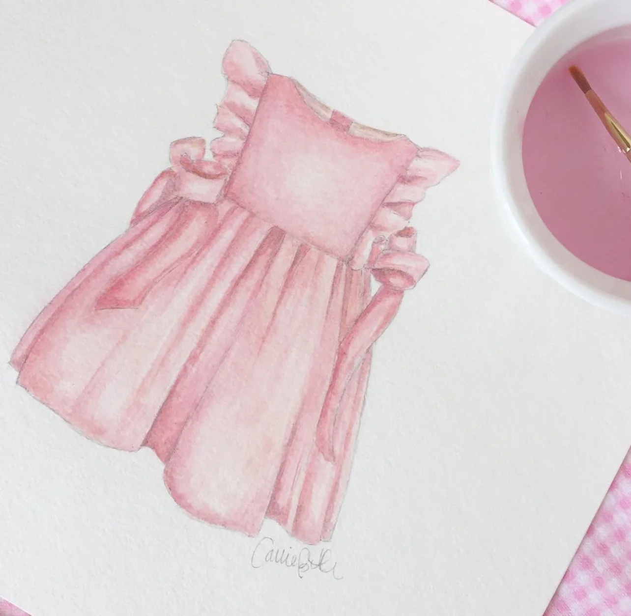 Somerset Dress Illustration by Carrie Beth