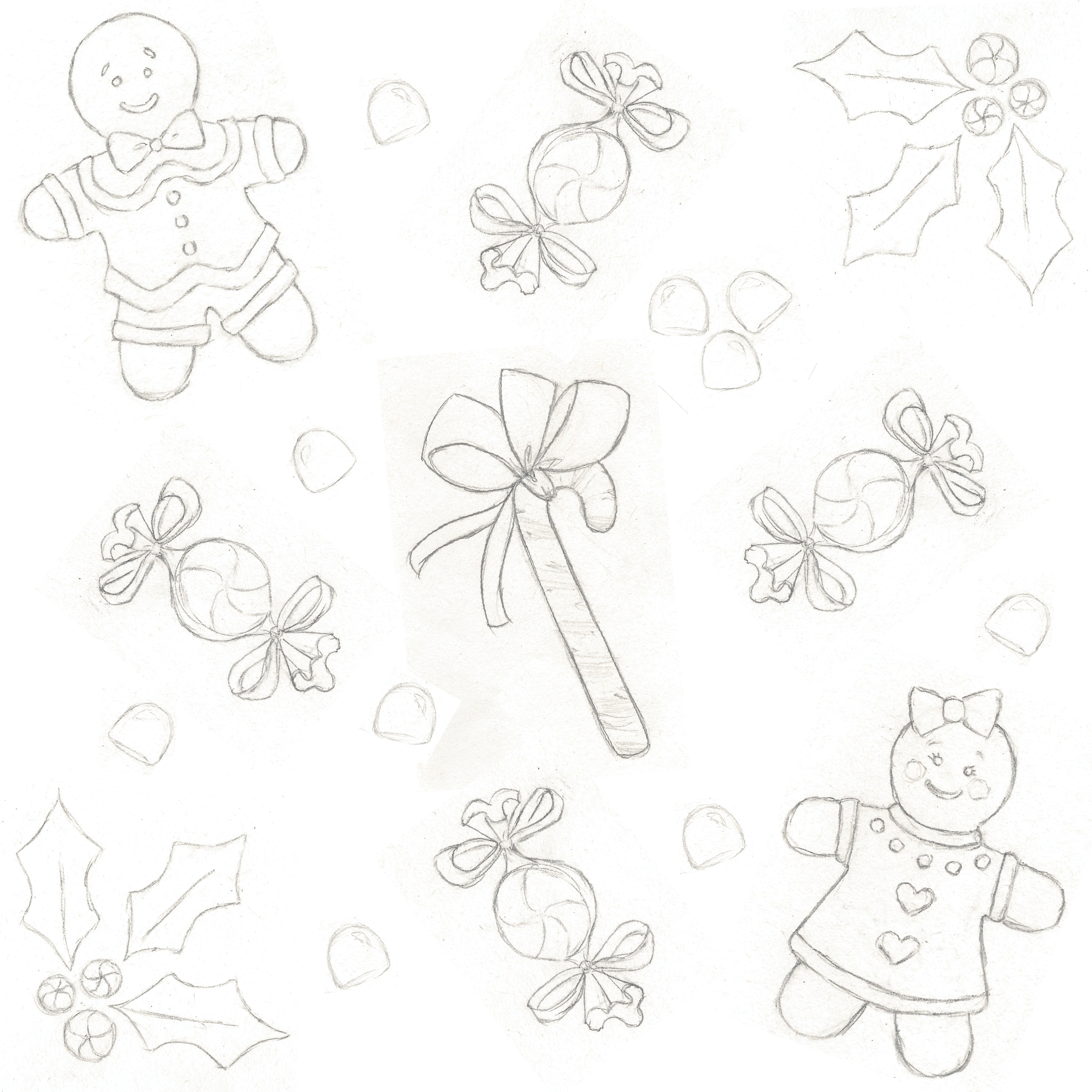 Blossom Blanks Pattern Sketch by Carrie Beth