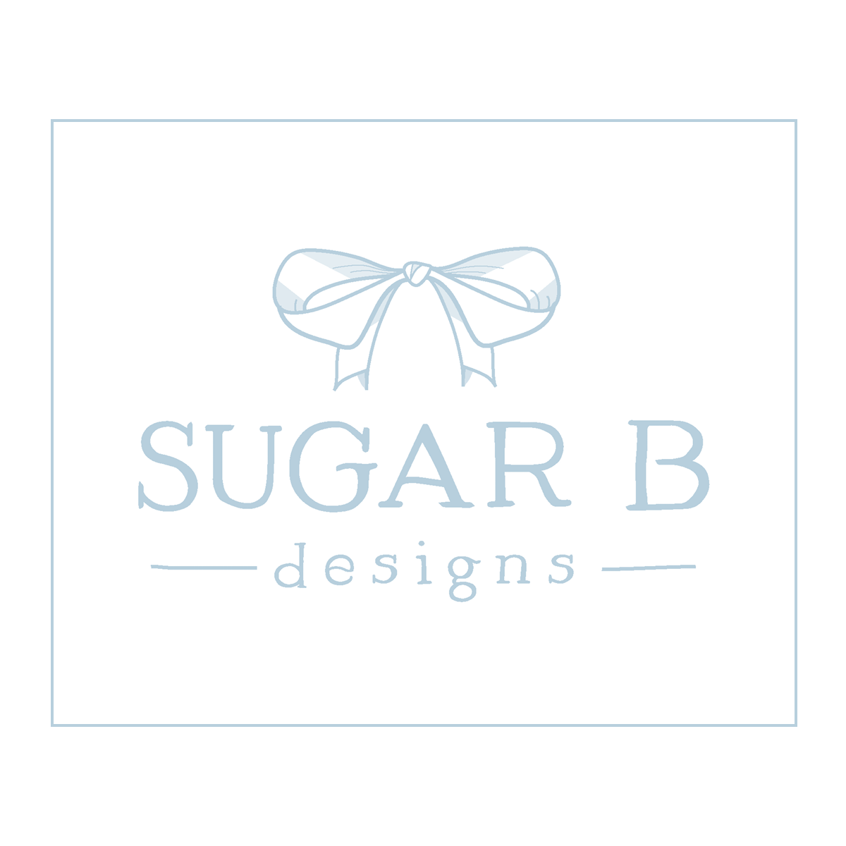 Logo created by Carrie Beth Champion for Sugar B Designs using hand drawn elements created in Adobe Fresco, Illustrator, Photoshop and InDesign. 
