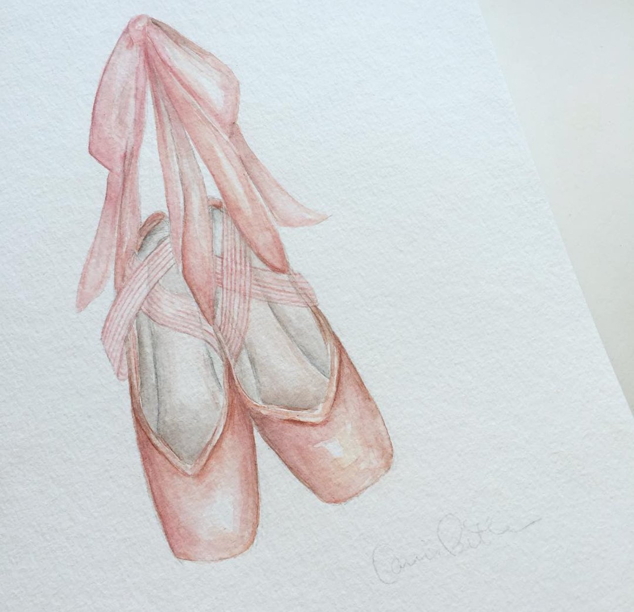 Ballet Slippers Illustration by Carrie Beth