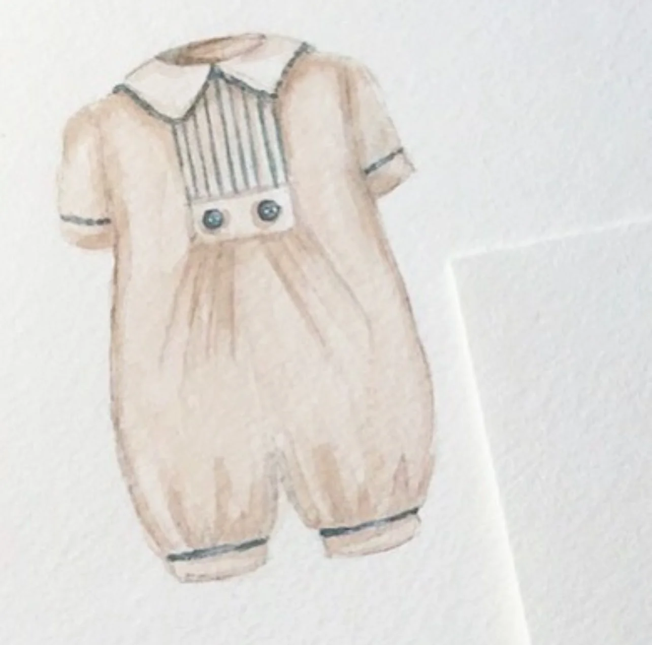 Boy Romper Illustration by Carrie Beth