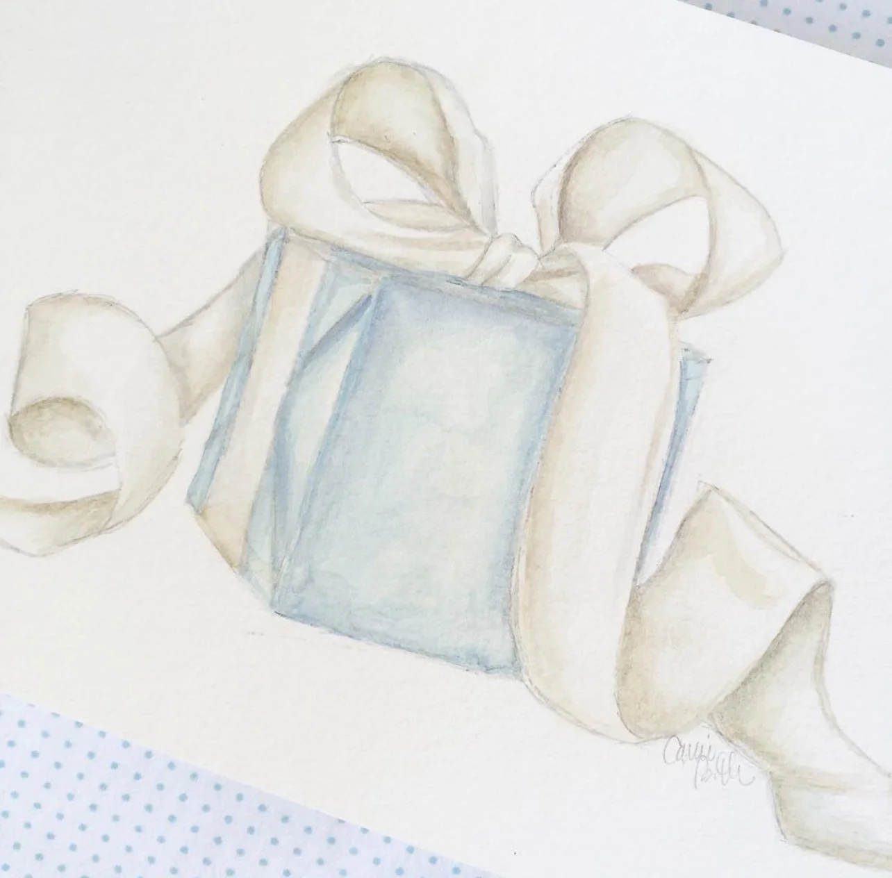 Present and Bow Illustration by Carrie Beth
