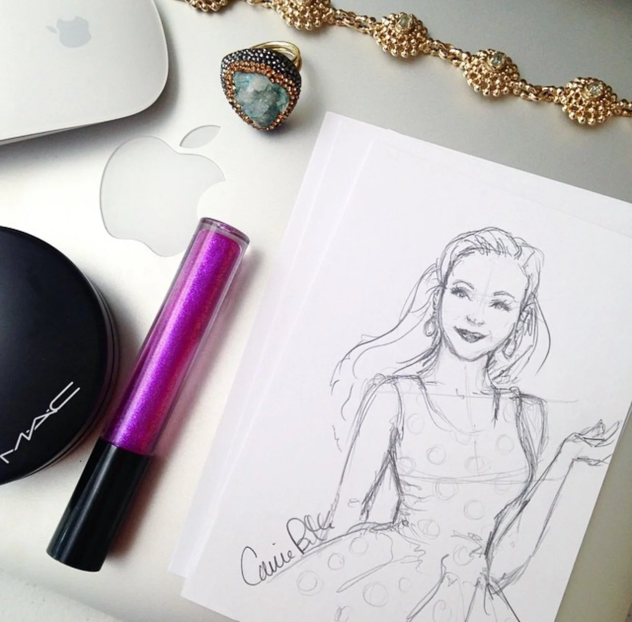 Sassy Girl Fashion Illustration by Carrie Beth