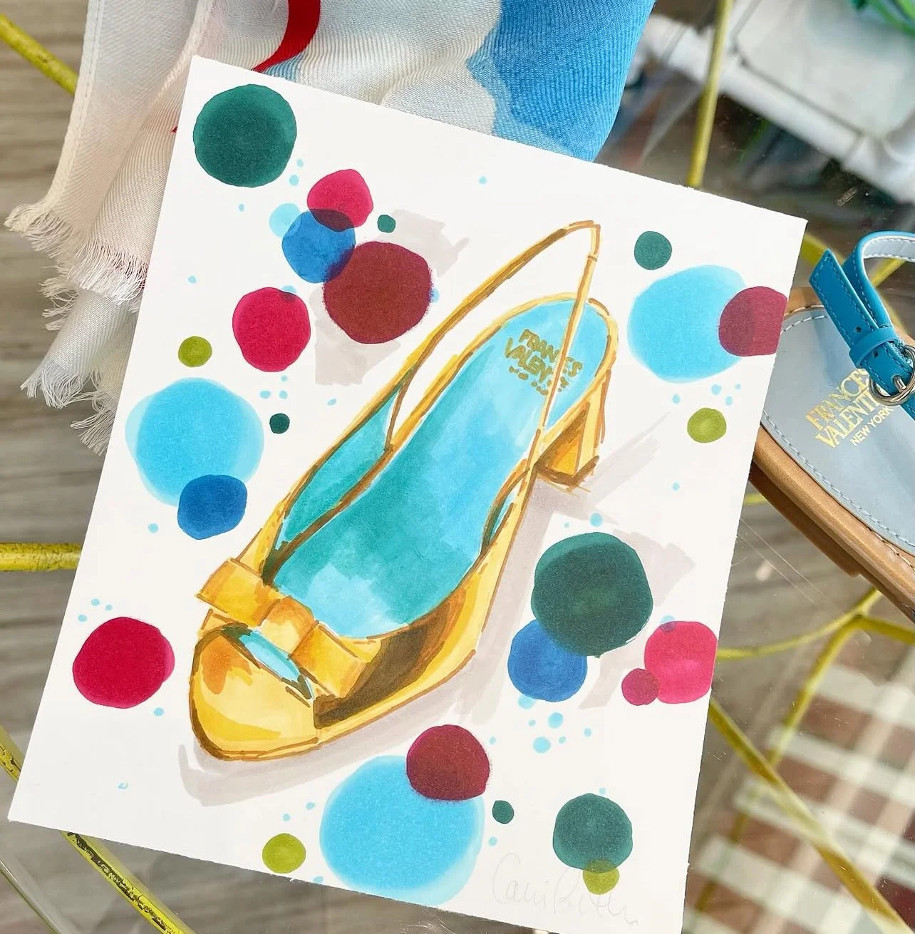 Frances Valentine Fashion Illustration by Artist Carrie Beth
