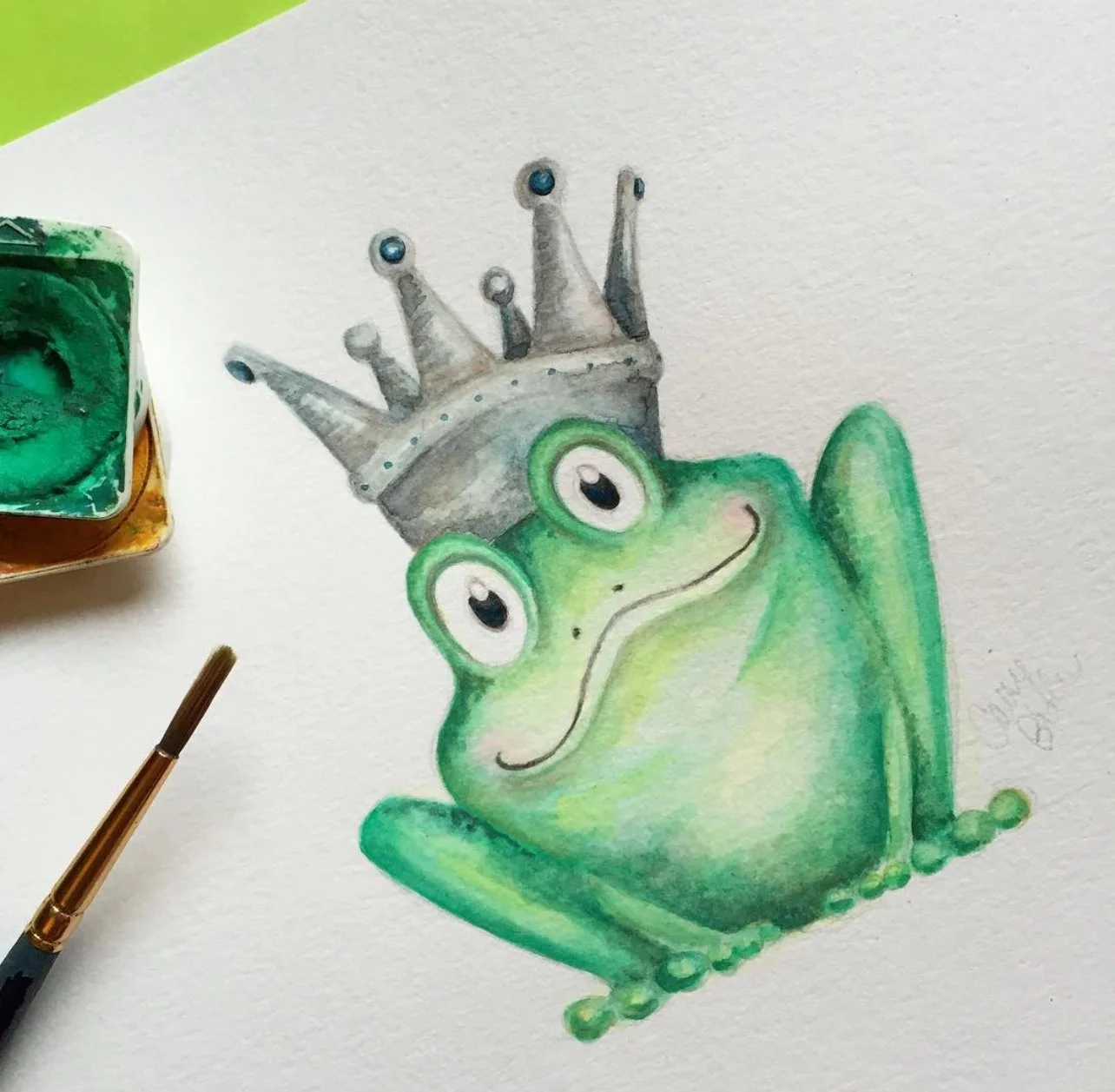 Frog Prince Illustration by Carrie Beth