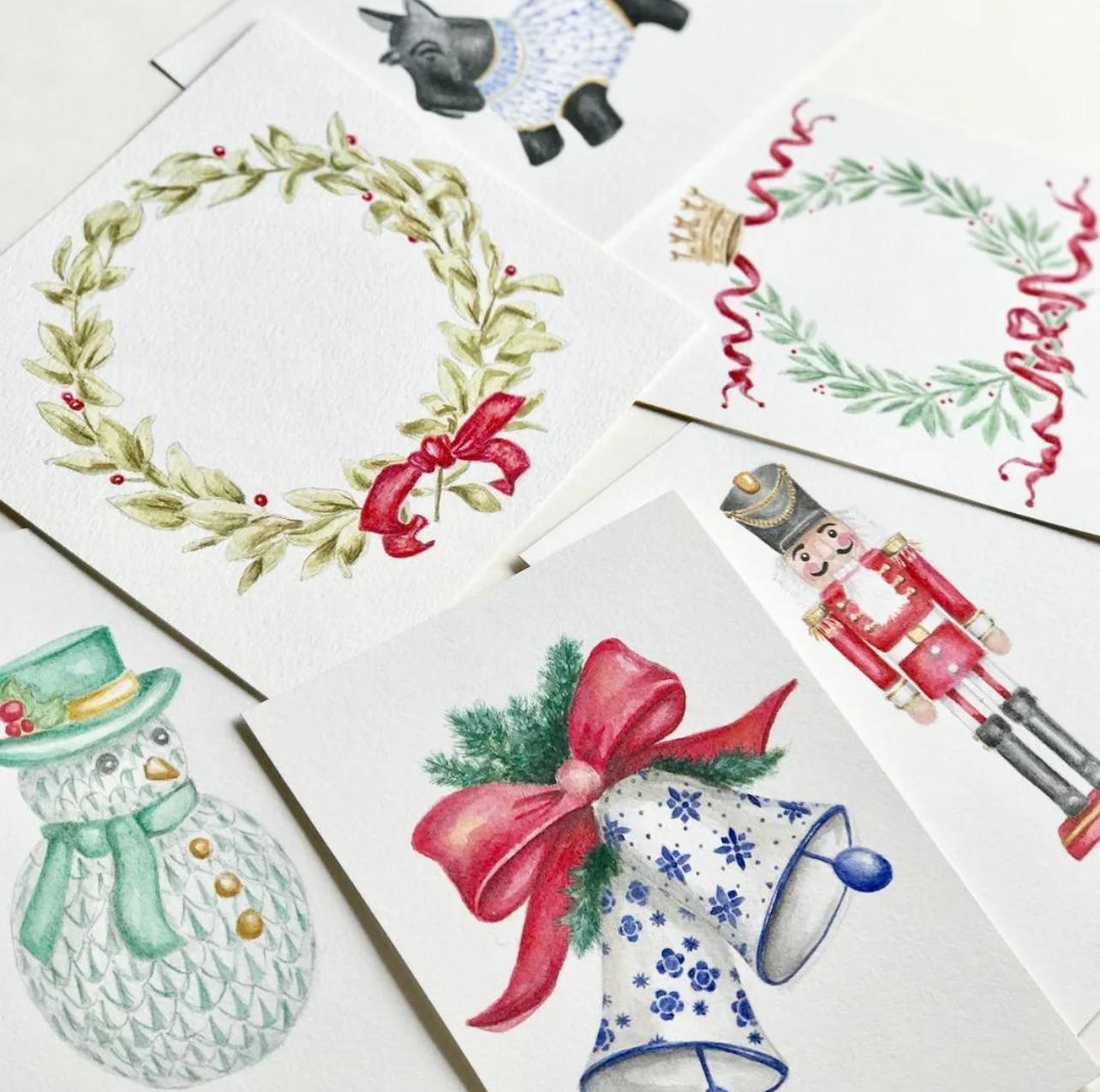 Multiple Christmas Illustrations by Carrie Beth