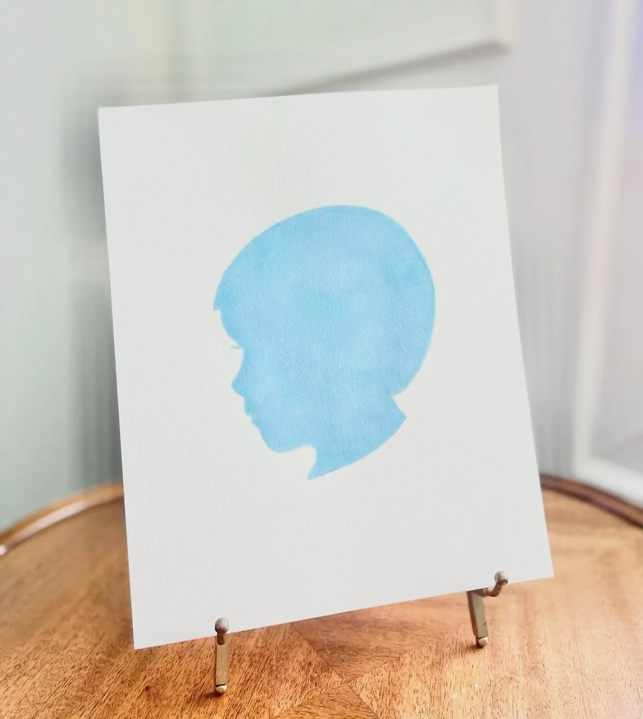 Turquoise Custom Silhouette Illustration by Carrie Beth