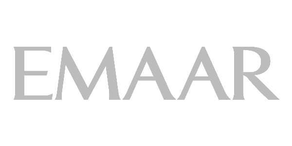 The word 'EMAAR' in gray capital letters on a black background.