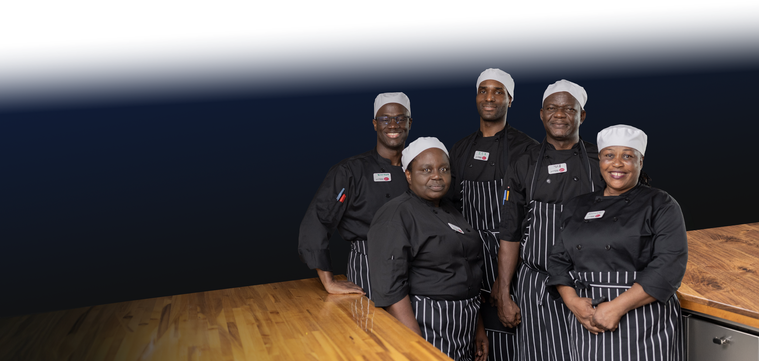 A group of culinary trainees