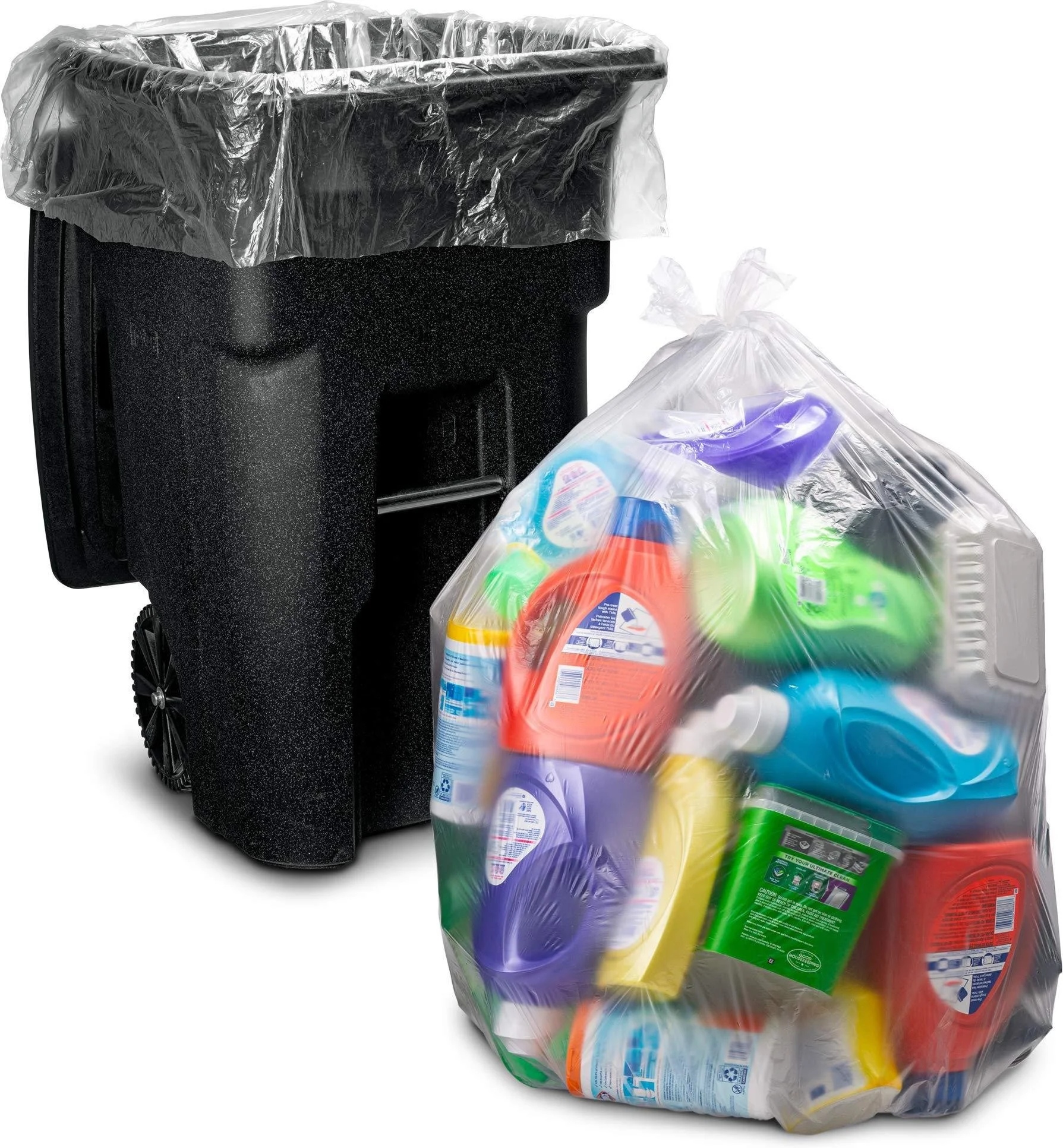 55 Gallon Clear Trash Bags (100/Case)