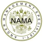 Logo of the National Association of Management Specialists (NAMA) featuring a tree with branches and leaves, encircled by the organization name.