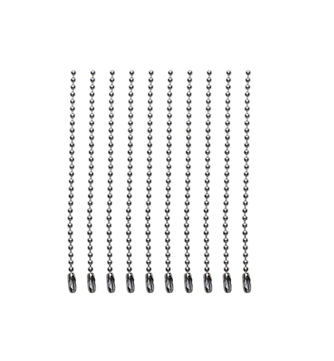 M7 Trading Post recommended 4-inch stainless steel ball bead chains with connectors for jewelry making and keychain accessories.