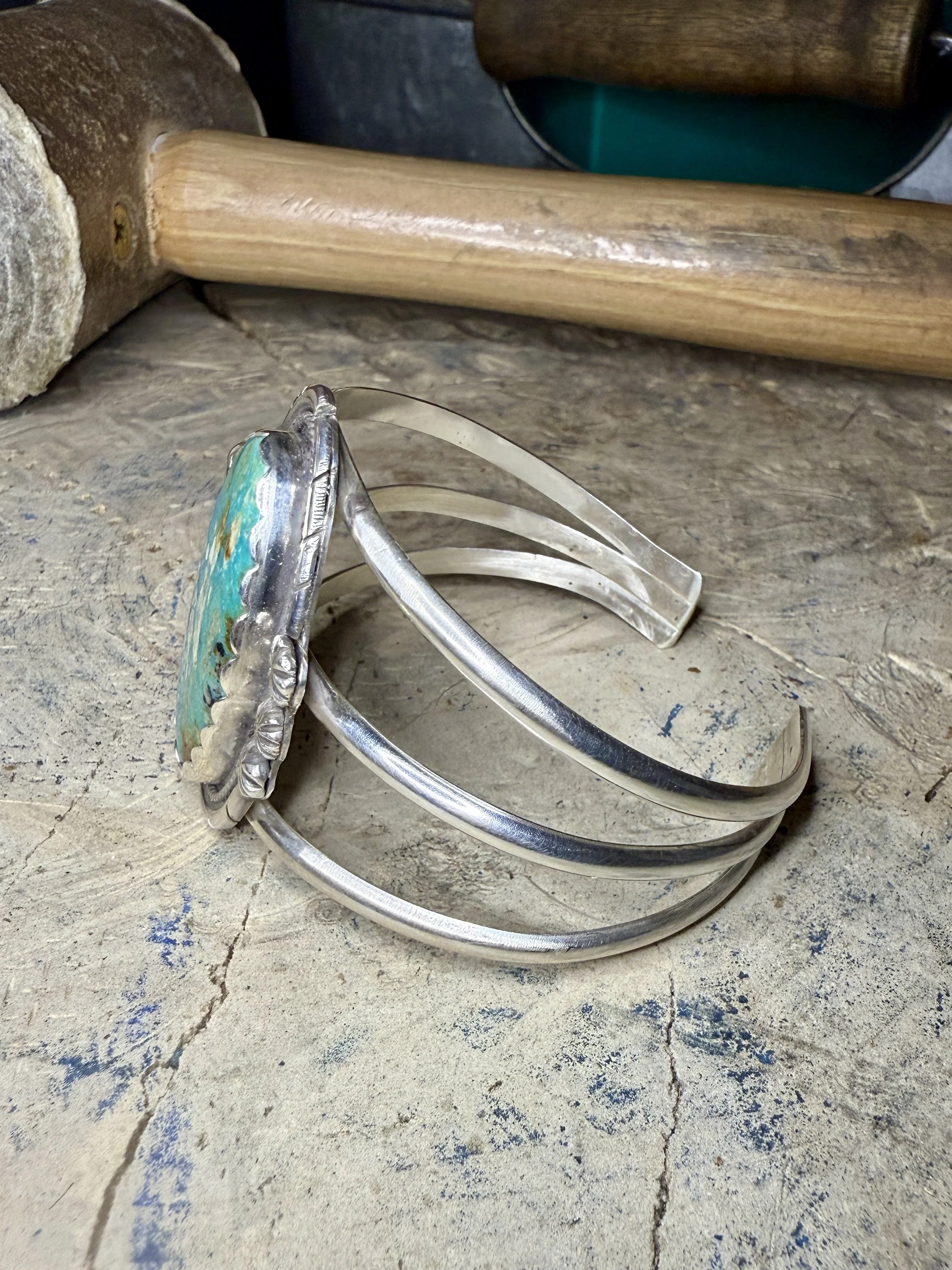 M7 Trading Post | M7 | Sleeping Beauty Turquoise | Turquoise Cuff | Handmade Jewelry | Authentic Turquoise Jewelry