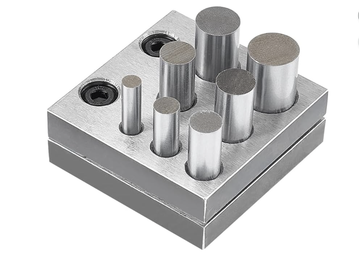 A 7-size carbon steel disc cutter set for precision circle cutting and jewelry making at the M7 Trading Post.