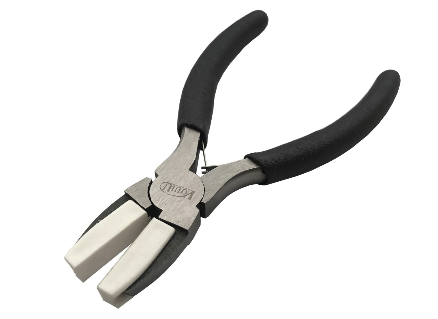 A pair of professional-grade nylon jaw flat nose pliers used for straightening wire and shaping metal without scratching at the M7 Trading Post.