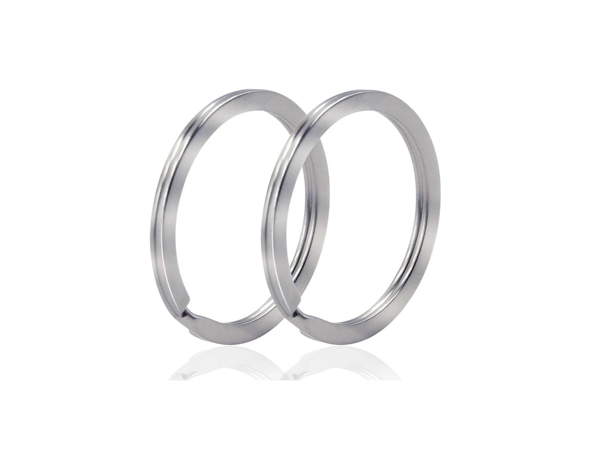 M7 Trading Post recommended 100-pack of 32mm nickel-plated square-edged split key rings for jewelry and key organization.