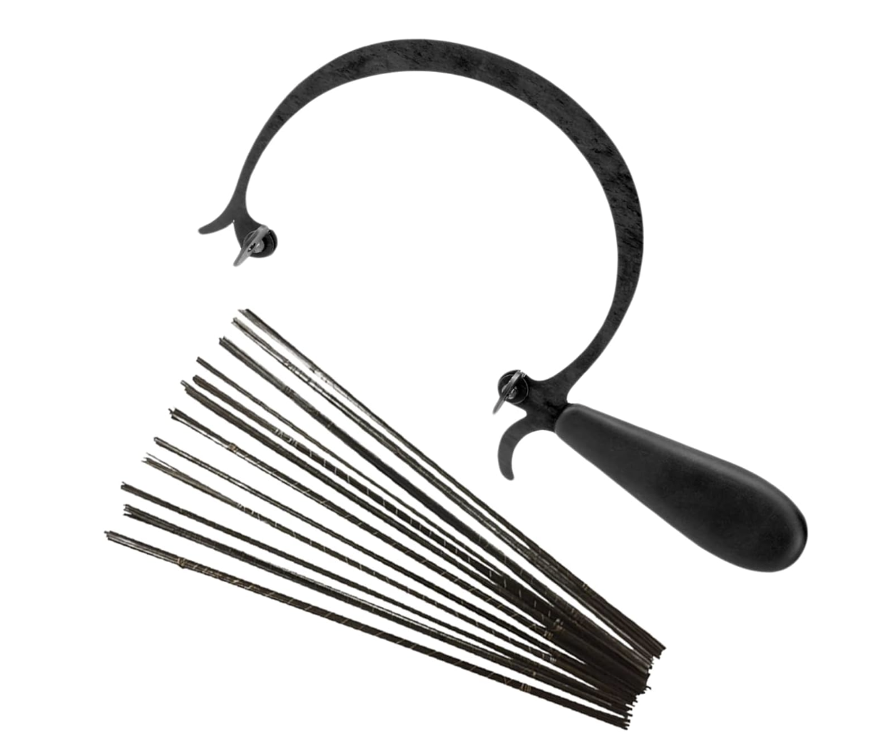 A professional jeweler's saw frame with 144 assorted blades and a hardwood handle for precision cutting at the M7 Trading Post.