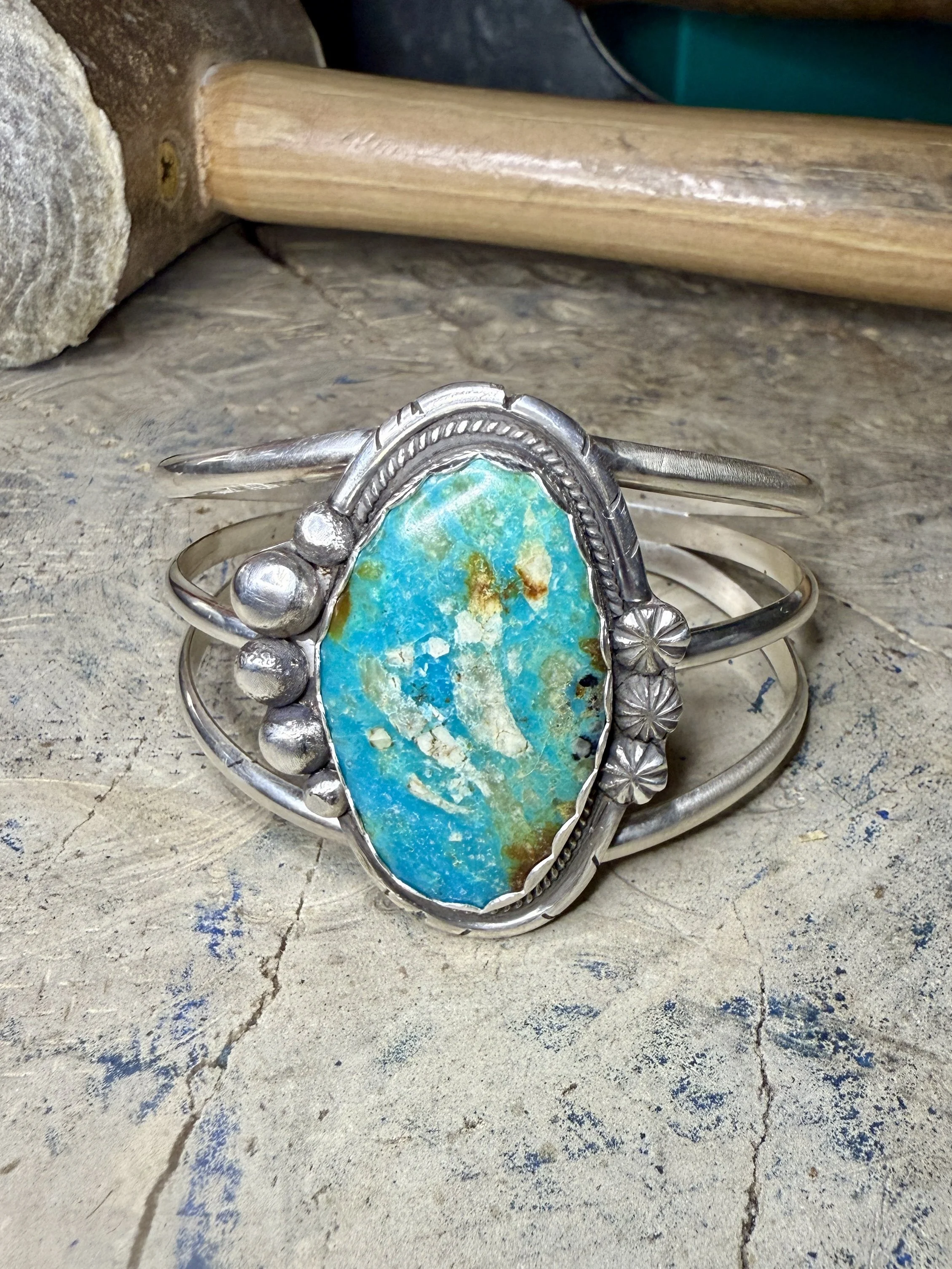 M7 Trading Post | M7 | Sleeping Beauty Turquoise | Turquoise Cuff | Handmade Jewelry | Authentic Turquoise Jewelry