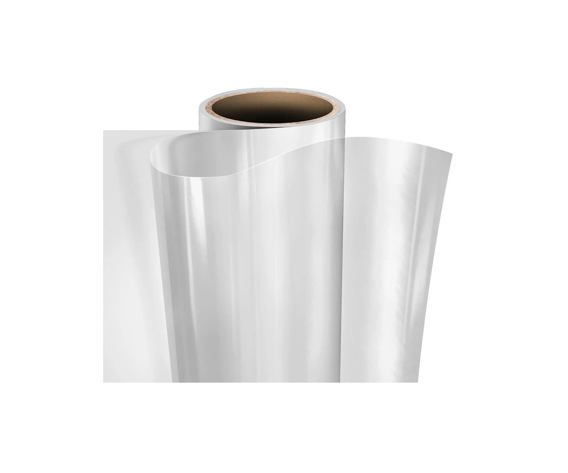 A 12-inch by 6-foot roll of clear self-adhesive lamination vinyl for protecting die-cut stickers and vinyl plotter projects.
