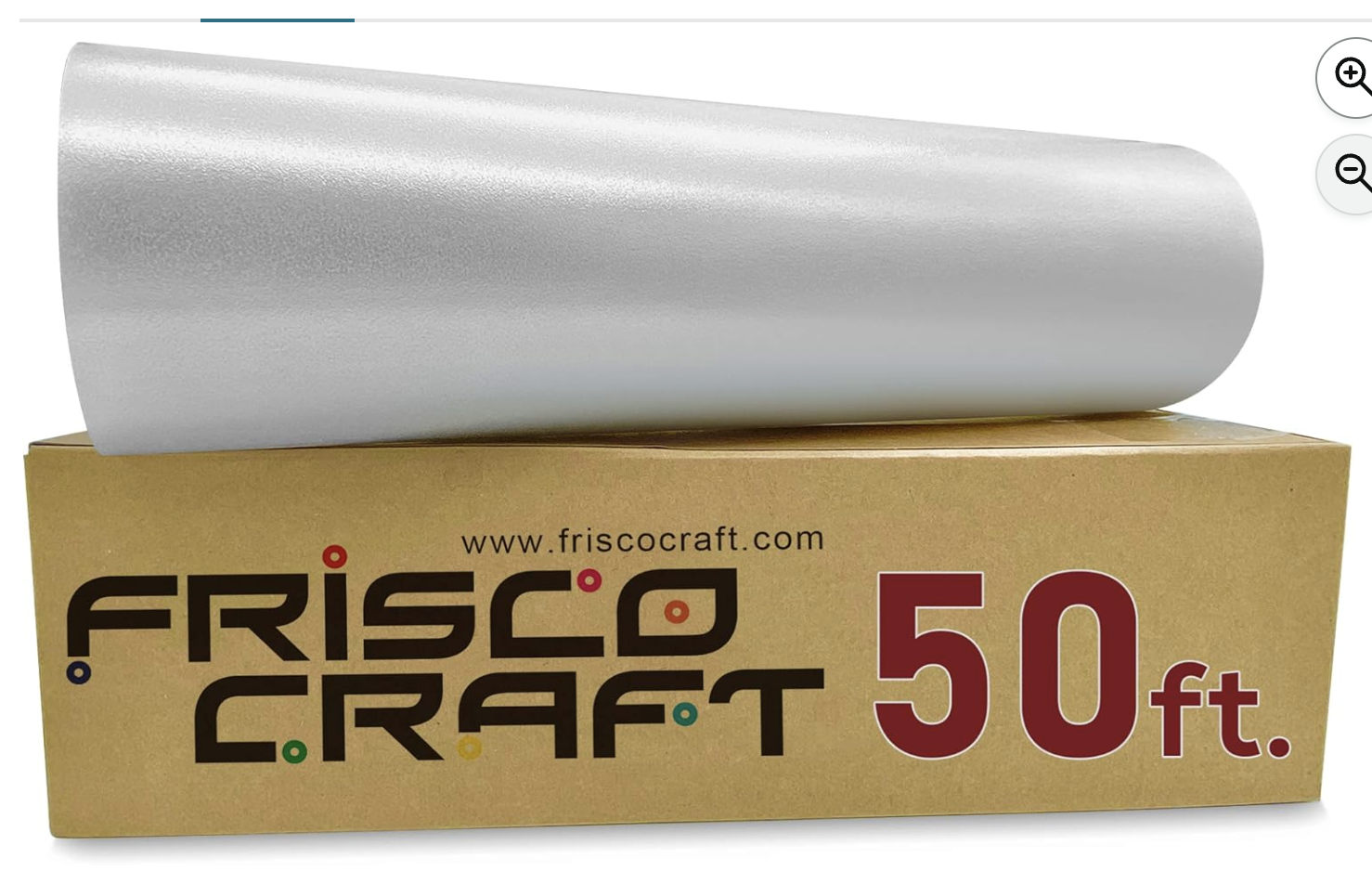 A 12-inch by 50-foot roll of Frisco Craft clear transfer tape for applying vinyl decals and business graphics at the M7 Auto Ranch.