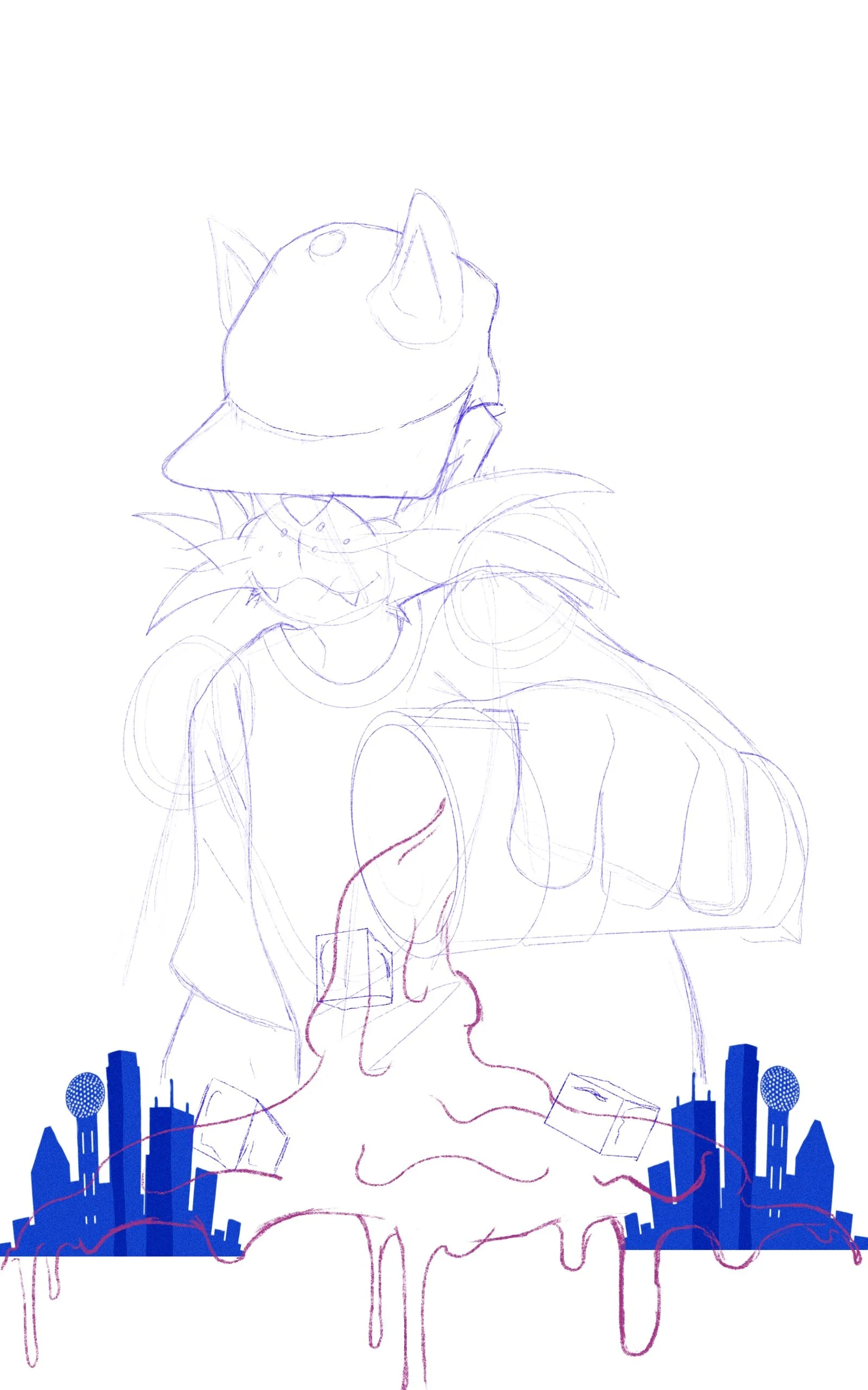 Rough sketch of Trillcatz main cover 2025 