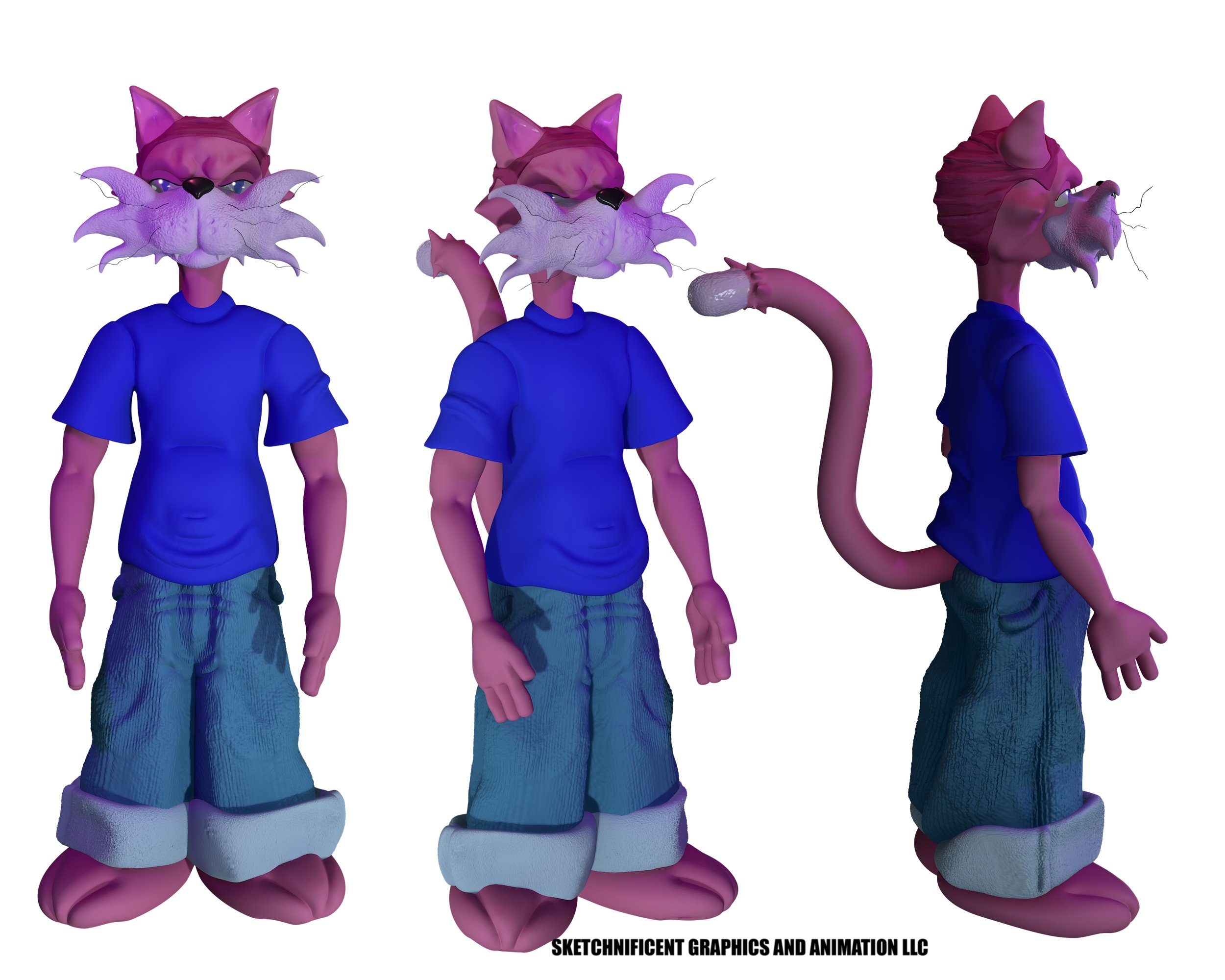 3d model of Redd without his hat 2025