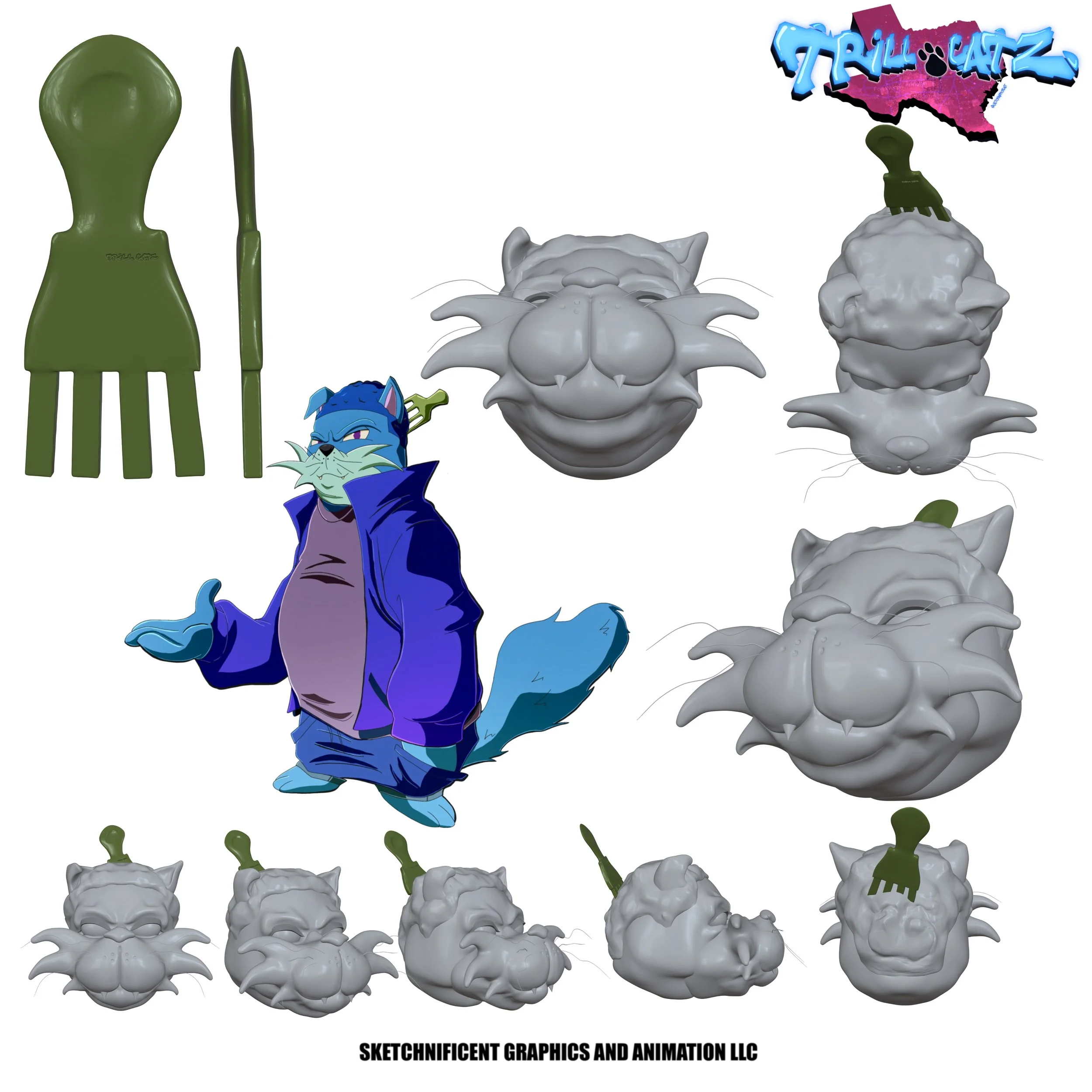 3d model Bigg pookie with comb 2025 