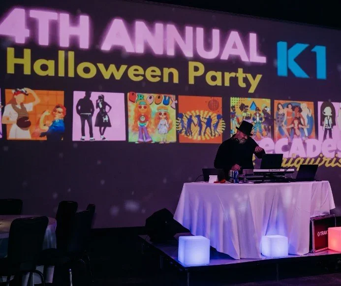 DJ performing at the 4th annual Halloween party.