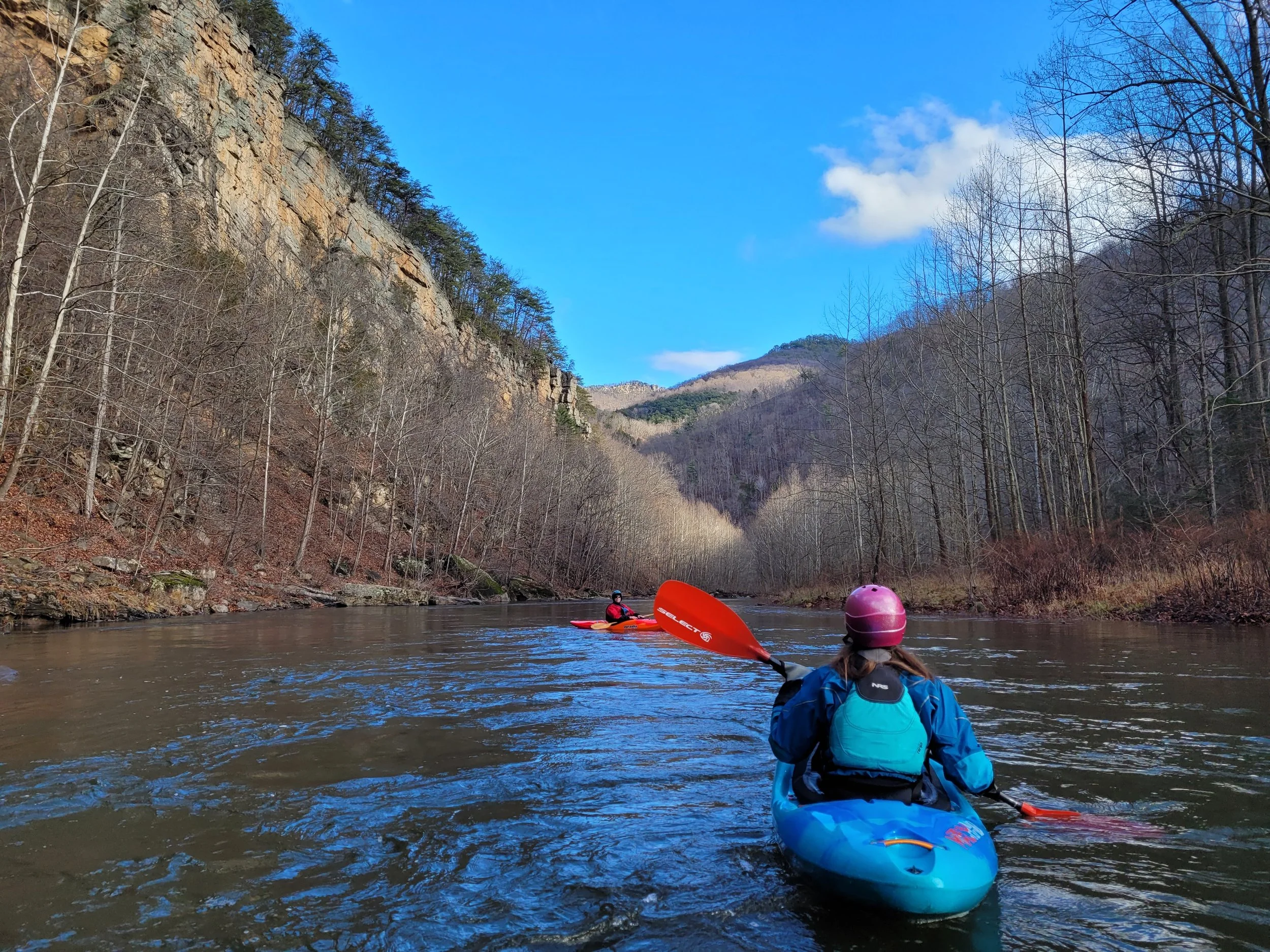 Recreational Kayaking in the Hopeville Canyon near Seneca Rocks