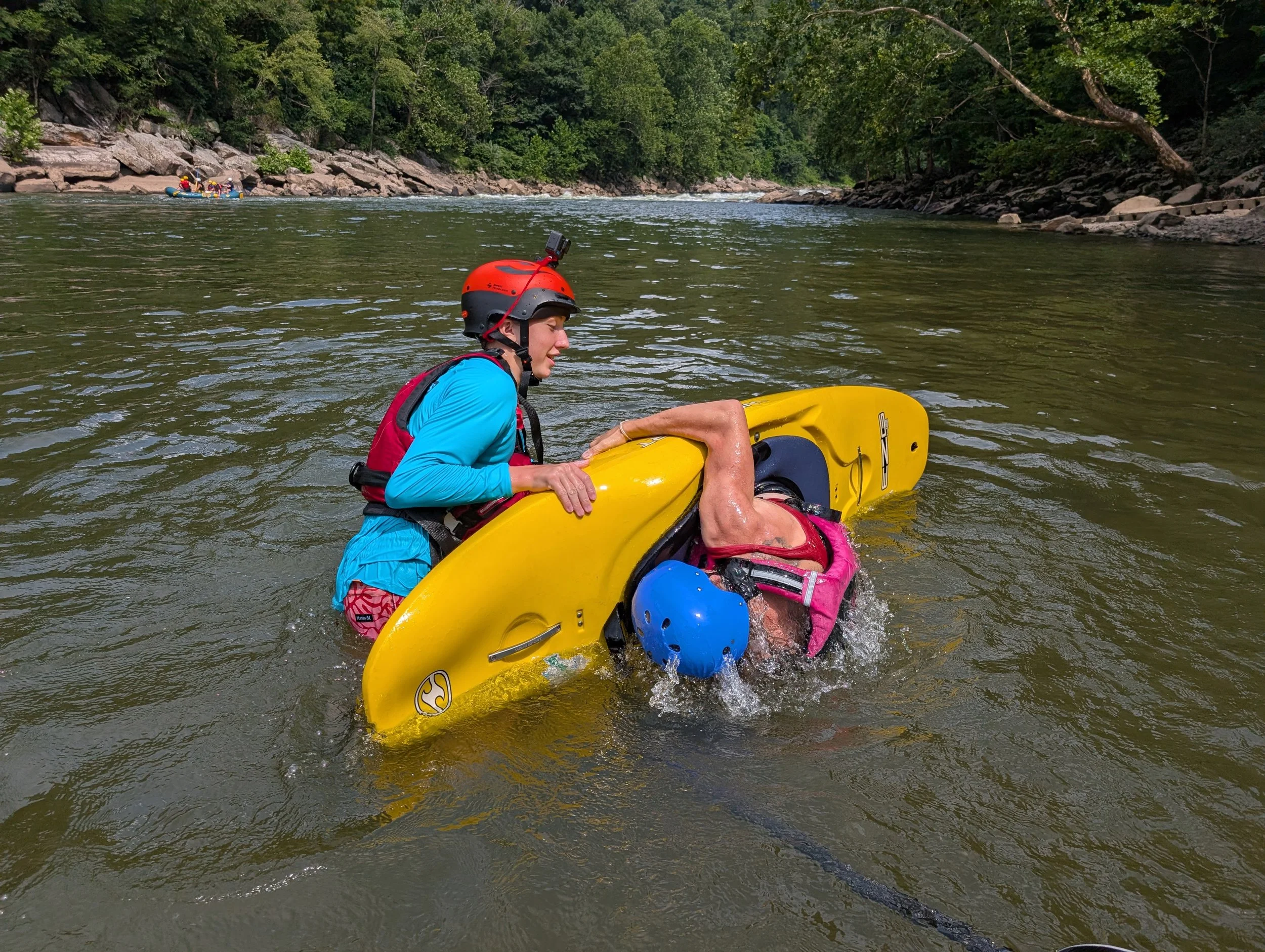 getting comfortable flipping a kayak